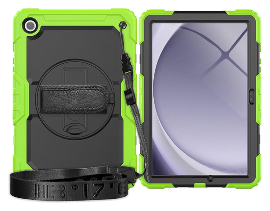 Samsung Galaxy Tab A11 Plus Hoes met Screen Protector en Handriem Groen afbeelding 1