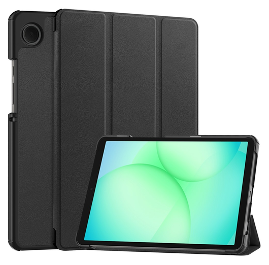 Samsung Galaxy Tab A11 Hoes Tri-Fold Book Case met Standaard Zwart afbeelding 1