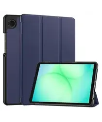 Samsung Galaxy Tab A11 Hoes Tri-Fold Book Case met Standaard Blauw afbeelding