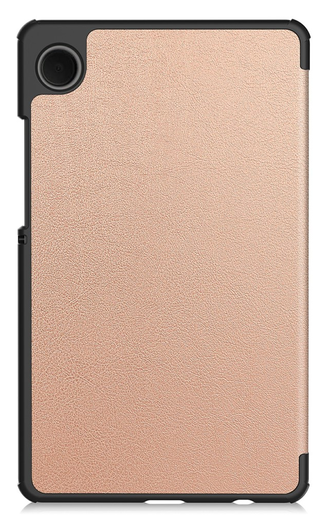 Samsung Galaxy Tab A11 Hoes Tri-Fold Book Case met Standaard Roze Goud afbeelding 2