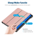 Samsung Galaxy Tab A11 Hoes Tri-Fold Book Case met Standaard Roze Goud afbeelding 4