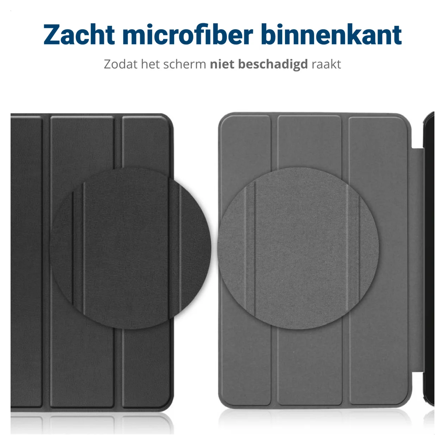 Samsung Galaxy Tab A11 Hoes Tri-Fold Book Case met Standaard Rood afbeelding 5