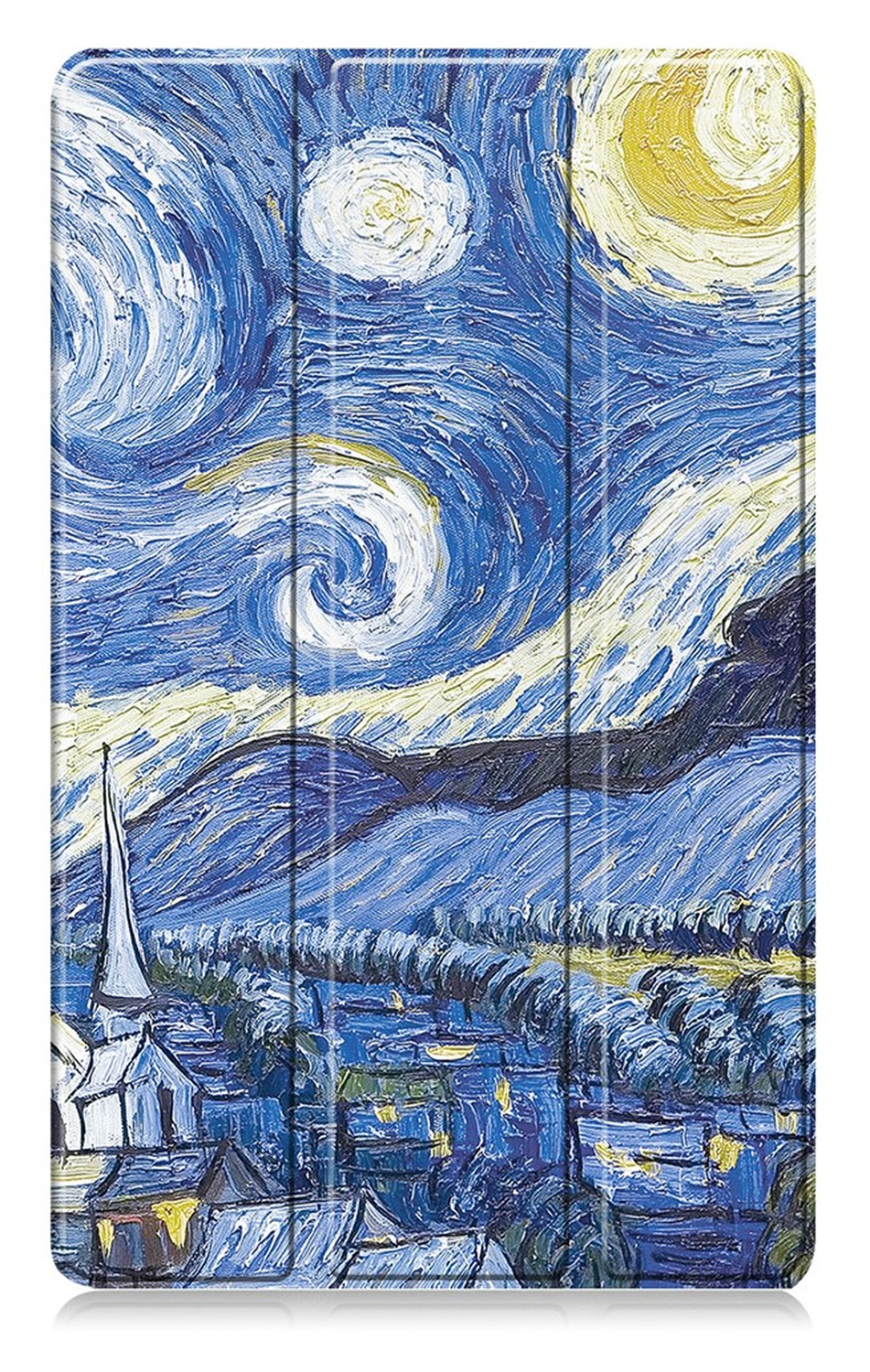 Samsung Galaxy Tab A11 Hoes Tri-Fold Book Case met Standaard Sterrennacht afbeelding 9