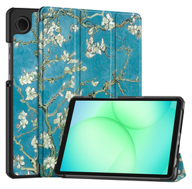 Samsung Galaxy Tab A11 Hoes Tri-Fold Book Case met Standaard Blossom