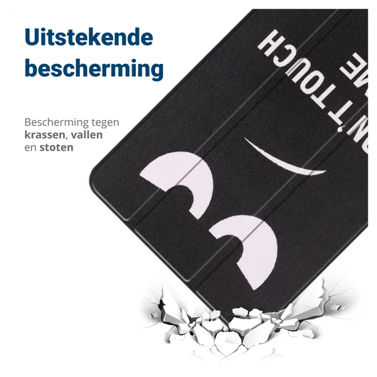 Samsung Galaxy Tab A11 Hoes Tri-Fold Book Case met Standaard Touch afbeelding 3