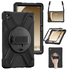 Samsung Galaxy Tab A11 Plus Hoes Back Cover met Kickstand en Handriem Zwart afbeelding 6