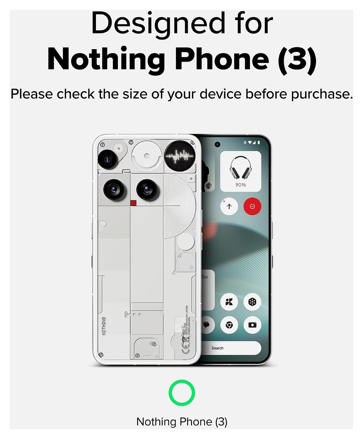 Ringke Fusion X Nothing Phone (3) Hoesje Back Cover Zwart afbeelding 2