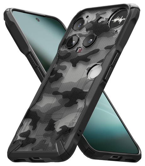 Ringke Fusion X Nothing Phone (3) Hoesje Back Cover Camo Zwart afbeelding 1