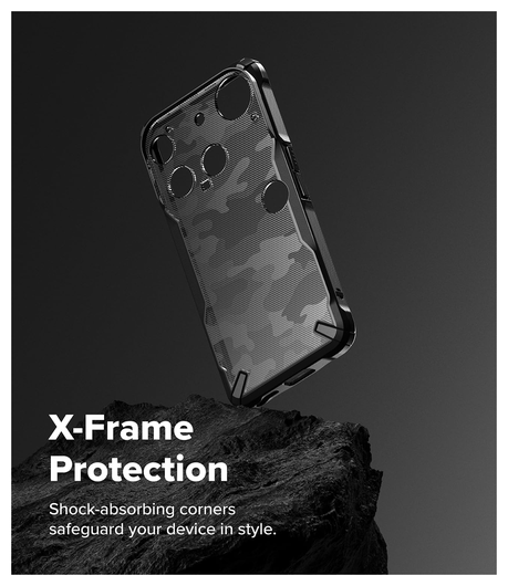 Ringke Fusion X Nothing Phone (3) Hoesje Back Cover Camo Zwart afbeelding 3