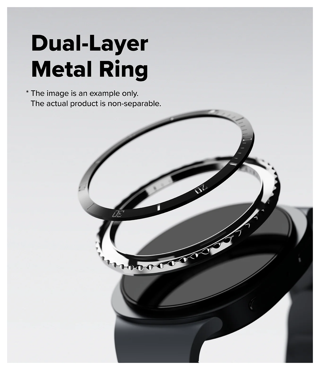 Ringke Bezel Styling - Galaxy Watch 8 44MM - Randbeschermer - Premium Zwart afbeelding 9