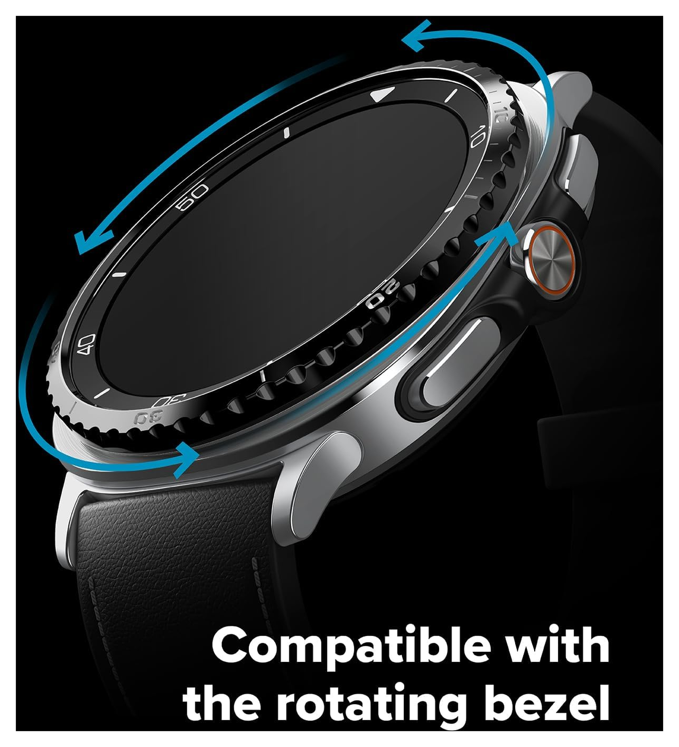 Ringke Bezel - Galaxy Watch 8 Classic 46MM - Randbeschermer - Zwart afbeelding 5