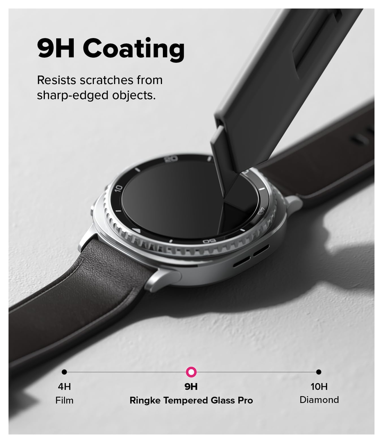 Ringke Tempered Glass Pro - Samsung Watch 8 Classic Screen Protector - 2-Pack afbeelding 6