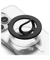 Ringke Magnetische Siliconen MagSafe Ring Houder Standaard Zwart afbeelding