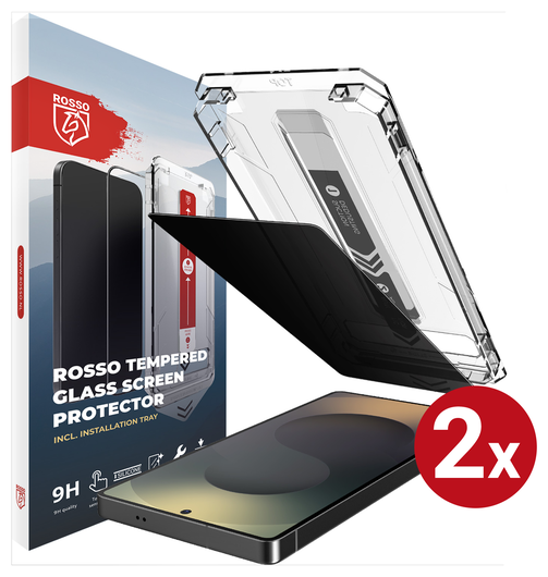 Rosso Samsung S25 Ultra Privacy Glass met Installatietray Dust Removal (2-Pack) afbeelding 1
