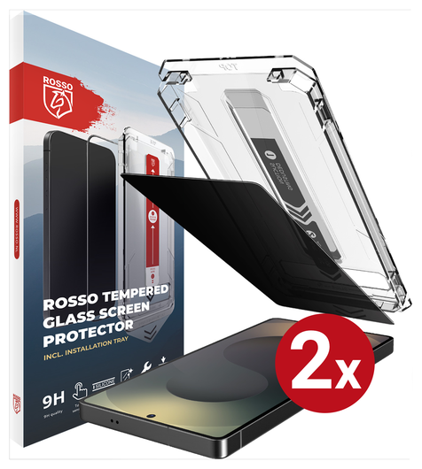 Rosso Samsung S25 Ultra Privacy Glass met Installatietray Dust Removal (2-Pack) afbeelding 12