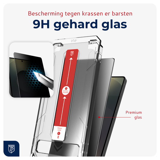 Rosso Samsung S25 Ultra Privacy Glass met Installatietray Dust Removal (2-Pack) afbeelding 2