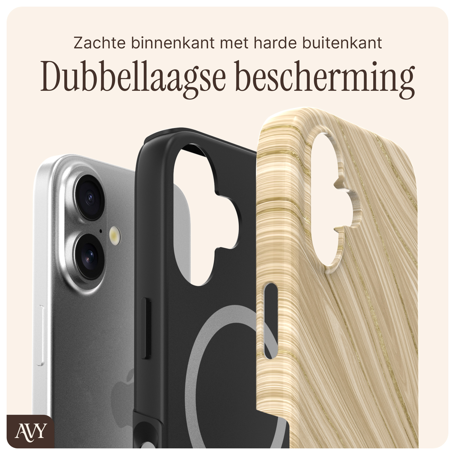 AVY Apple iPhone 17 Hoesje MagSafe Back Cover - Aurum Gold afbeelding 5