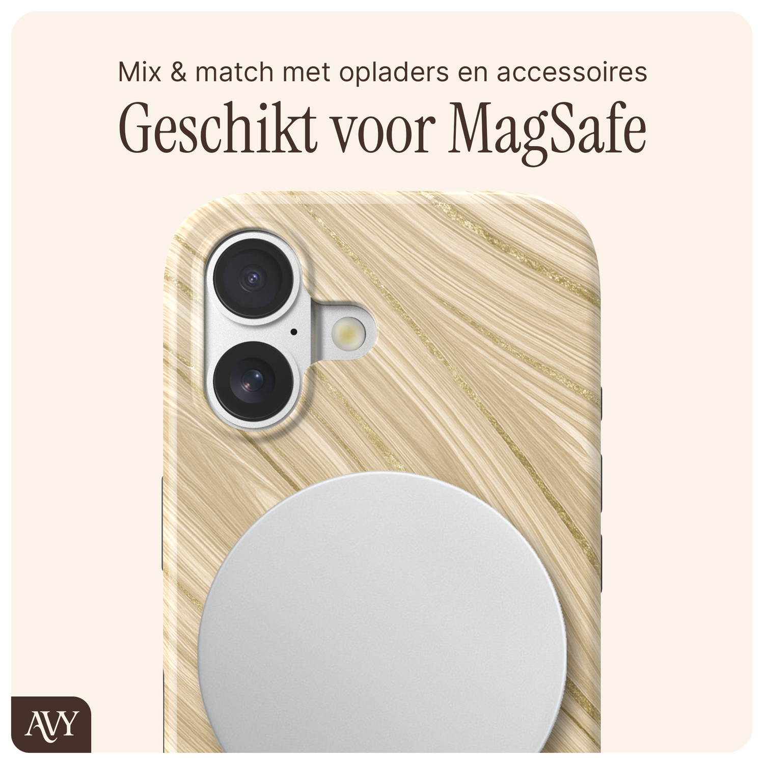 AVY Apple iPhone 17 Hoesje MagSafe Back Cover - Aurum Gold afbeelding 6