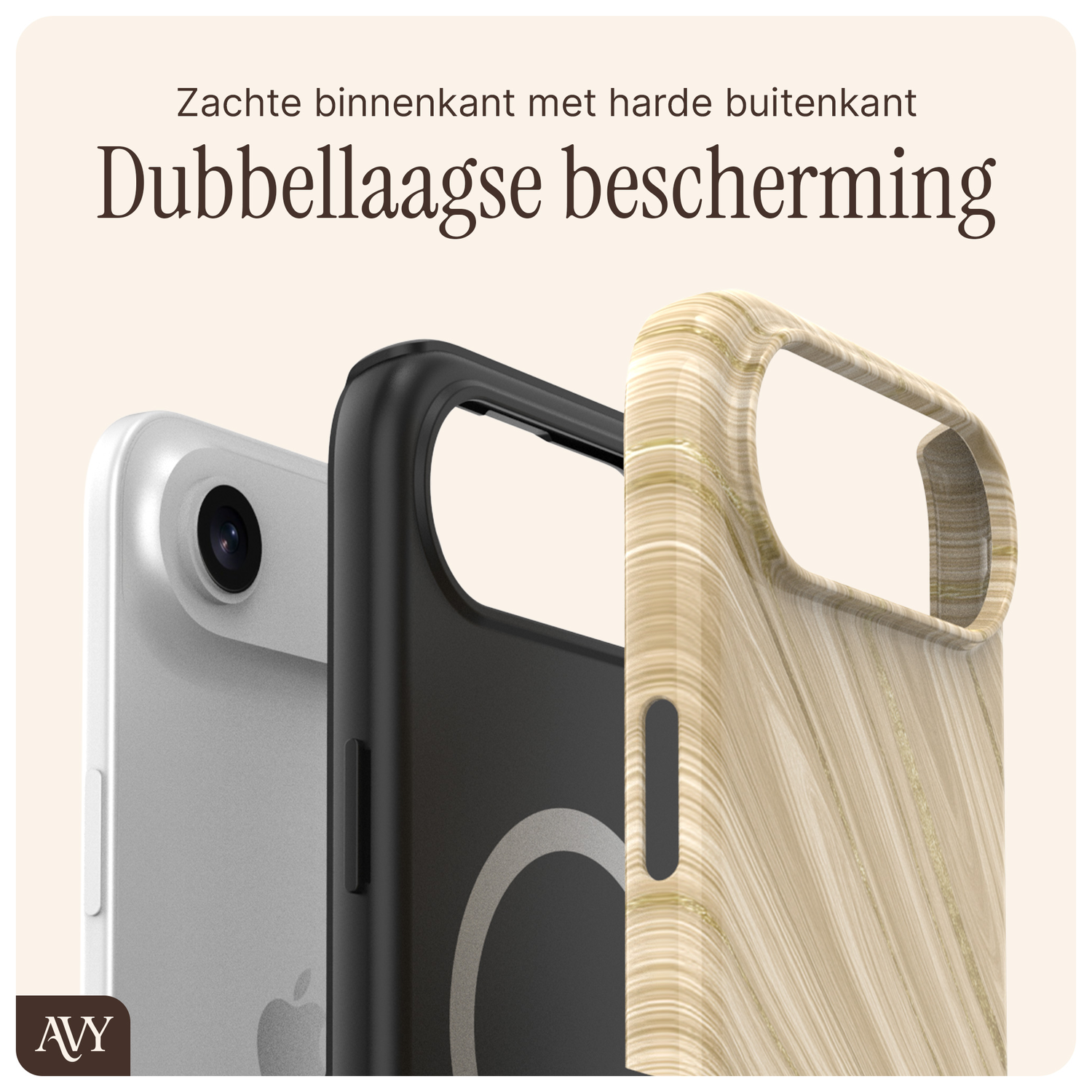 AVY Apple iPhone Air Hoesje MagSafe Back Cover - Aurum Gold afbeelding 5