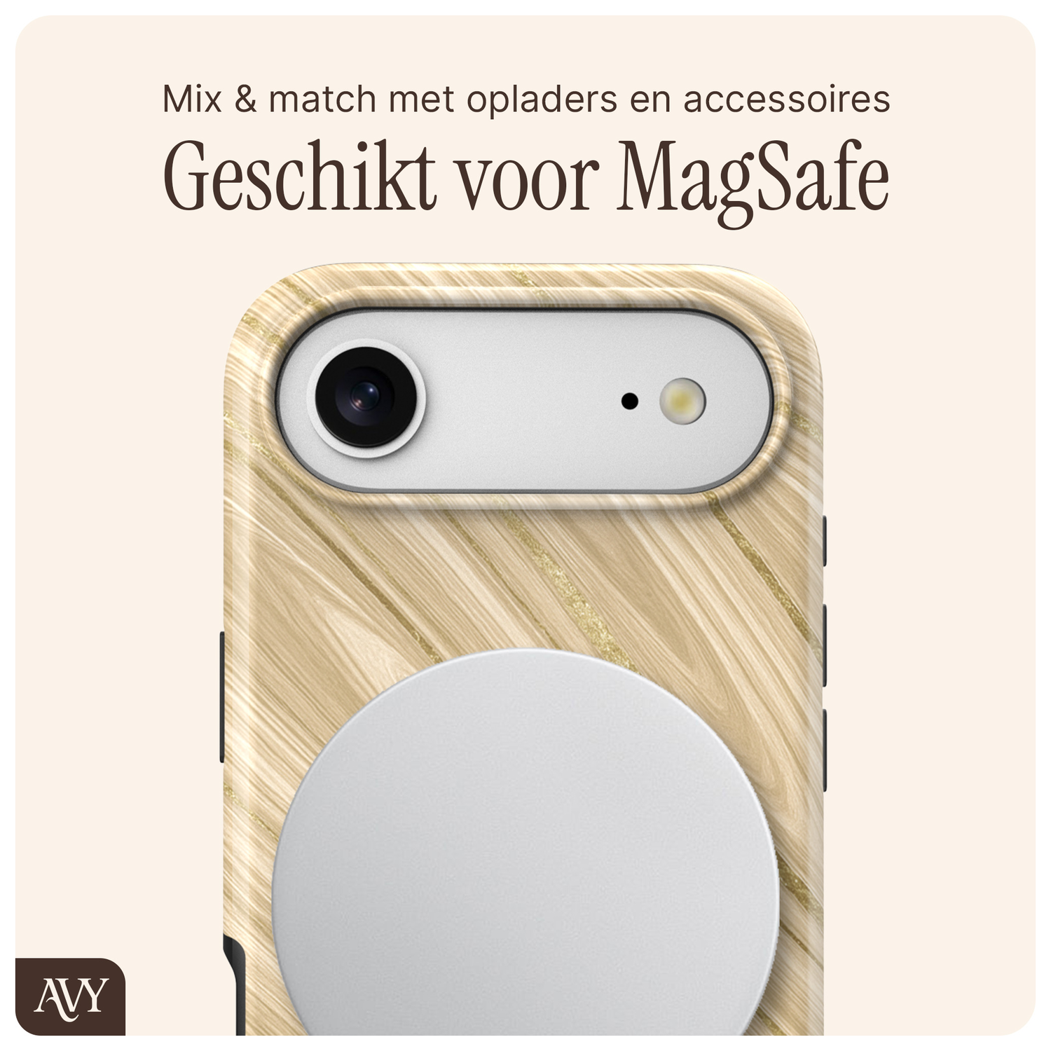 AVY Apple iPhone Air Hoesje MagSafe Back Cover - Aurum Gold afbeelding 6