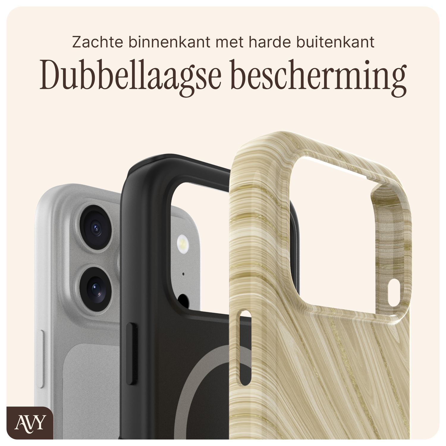AVY Apple iPhone 17 Pro Max Hoesje MagSafe Back Cover - Aurum Gold afbeelding 5