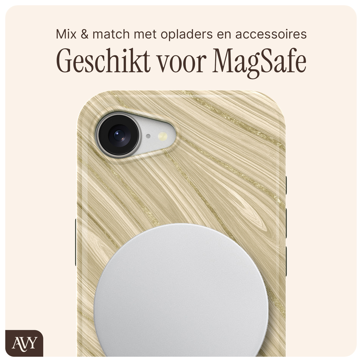 AVY Apple iPhone 16e Hoesje MagSafe Back Cover Aurum Gold afbeelding 7