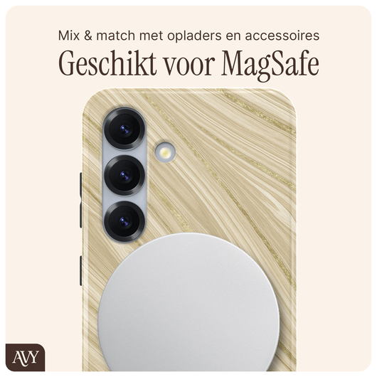 AVY Samsung Galaxy S24 Hoesje MagSafe Back Cover Aurum Gold afbeelding 7