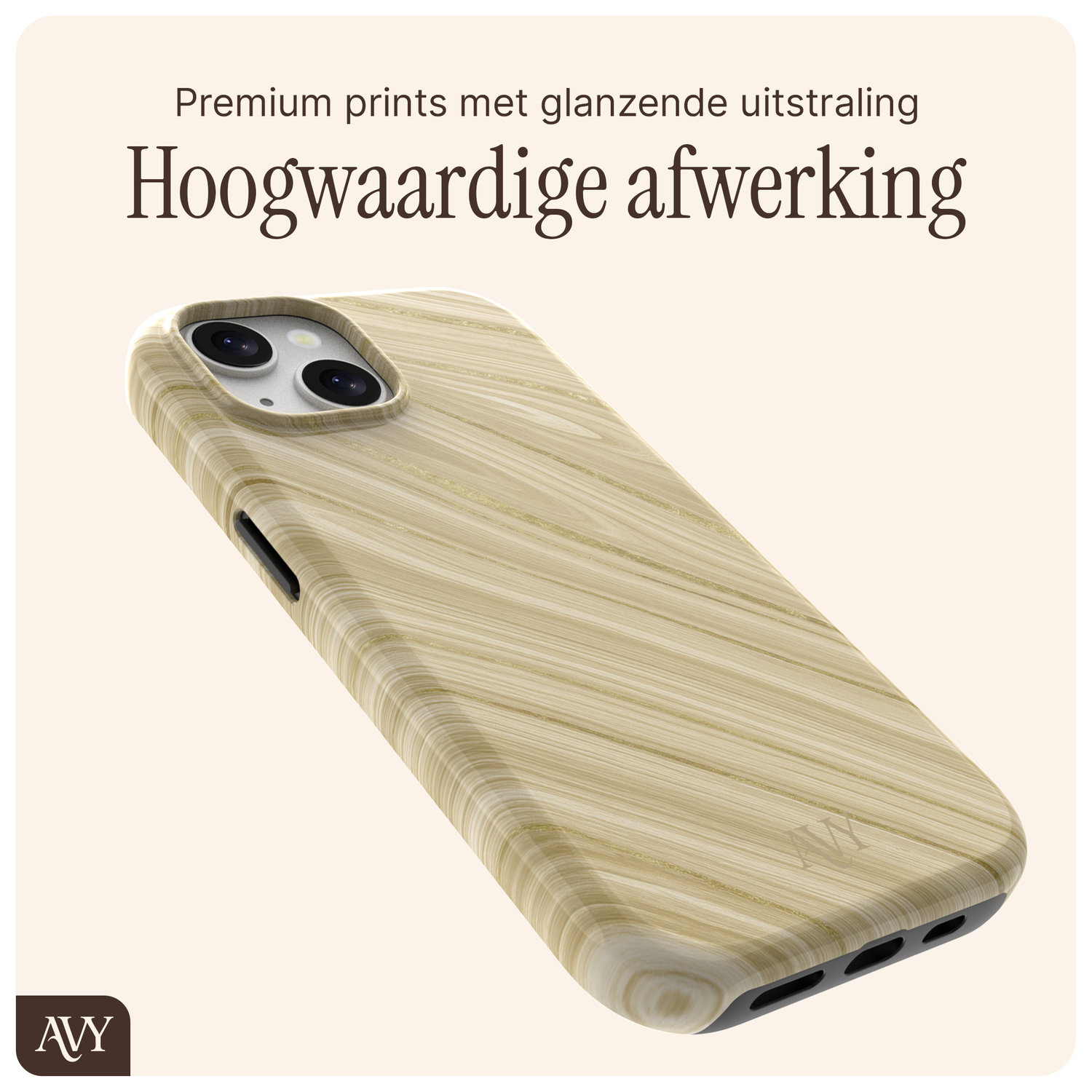 AVY Apple iPhone 14 / 13 Hoesje MagSafe Back Cover Aurum Gold afbeelding 8