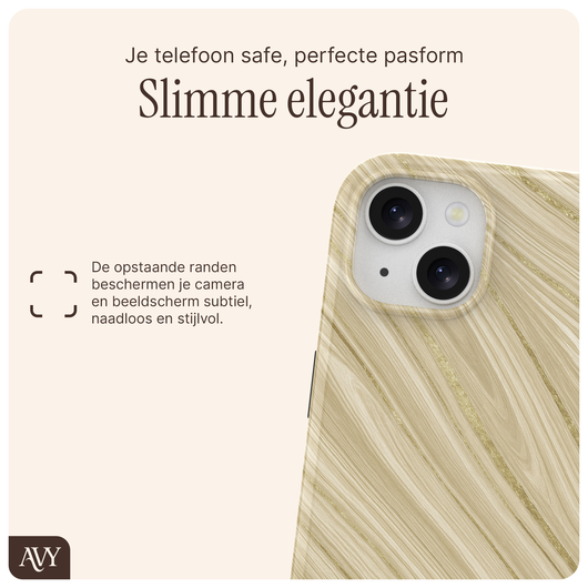 AVY Apple iPhone 14 / 13 Hoesje MagSafe Back Cover Aurum Gold afbeelding 9