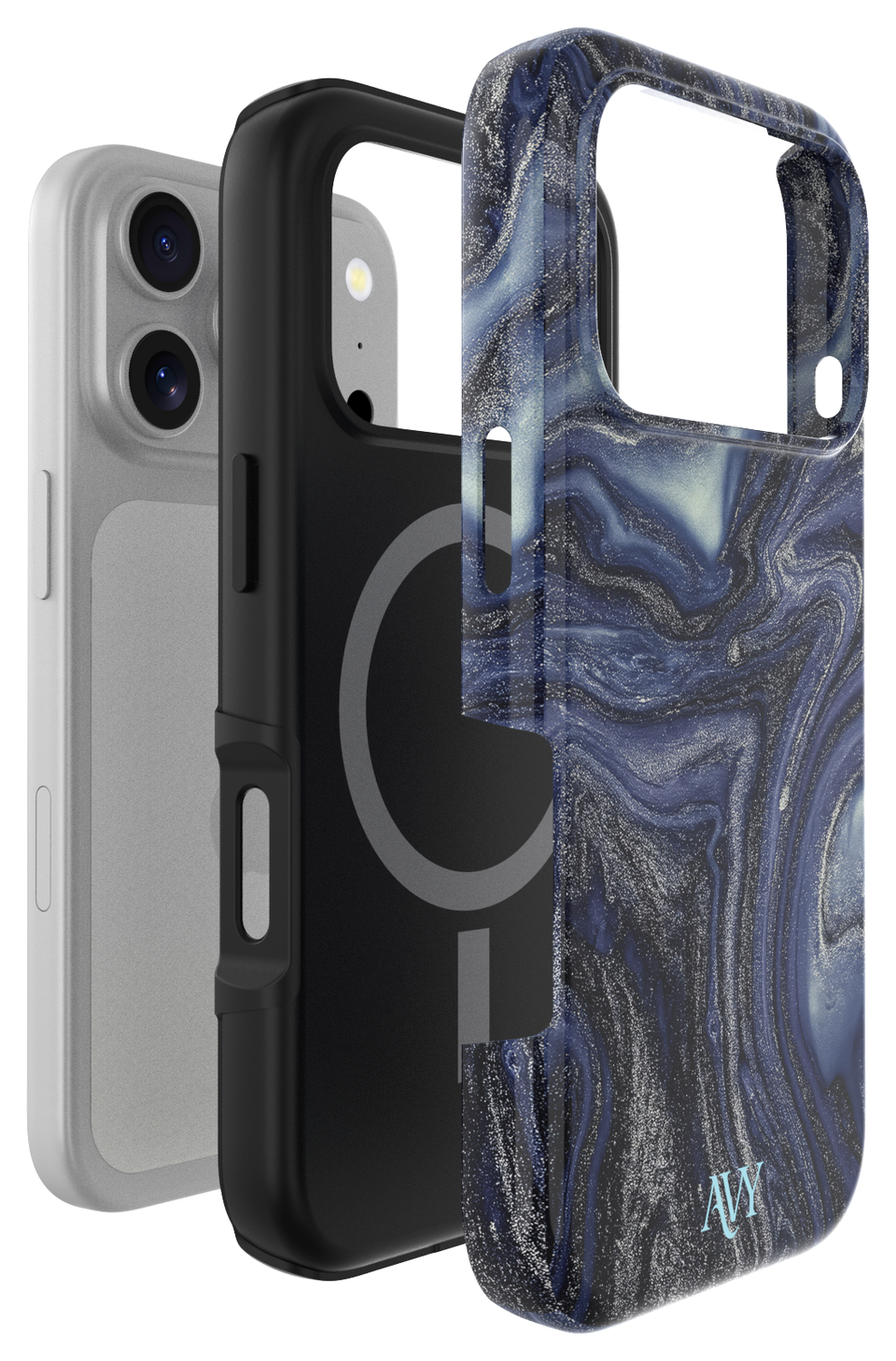 AVY Apple iPhone 17 Pro Max Hoesje MagSafe Back Cover - Obscura Blue afbeelding 13