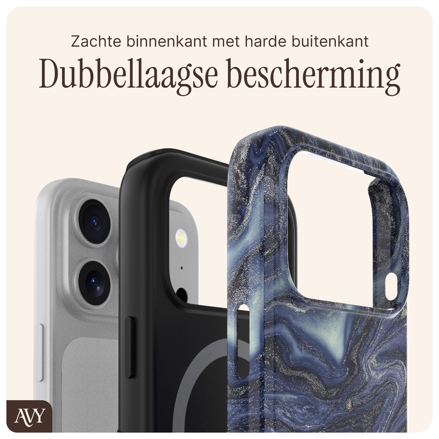 AVY Apple iPhone 17 Pro Max Hoesje MagSafe Back Cover - Obscura Blue afbeelding 5