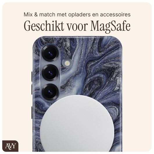 AVY Samsung Galaxy S25 Plus Hoesje MagSafe Back Cover Obscura Blue afbeelding 7