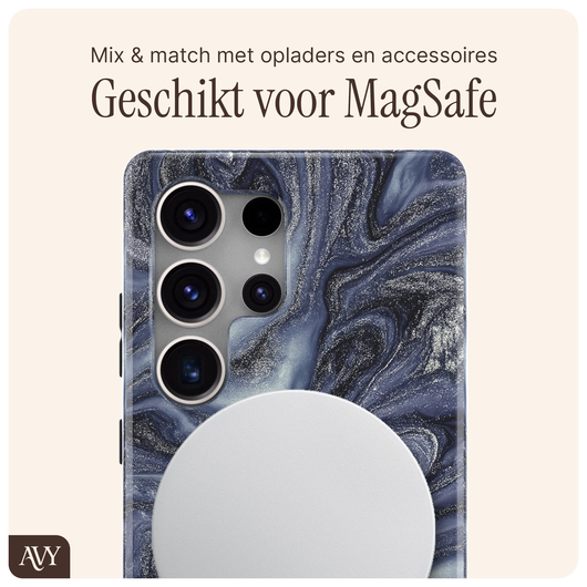 AVY Samsung Galaxy S25 Ultra Hoesje MagSafe Back Cover Obscura Blue afbeelding 7
