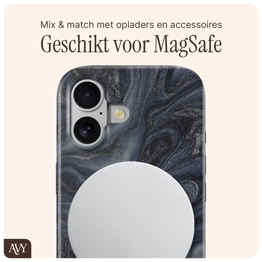 AVY Apple iPhone 16 Hoesje MagSafe Back Cover - Obscura Blue afbeelding 6