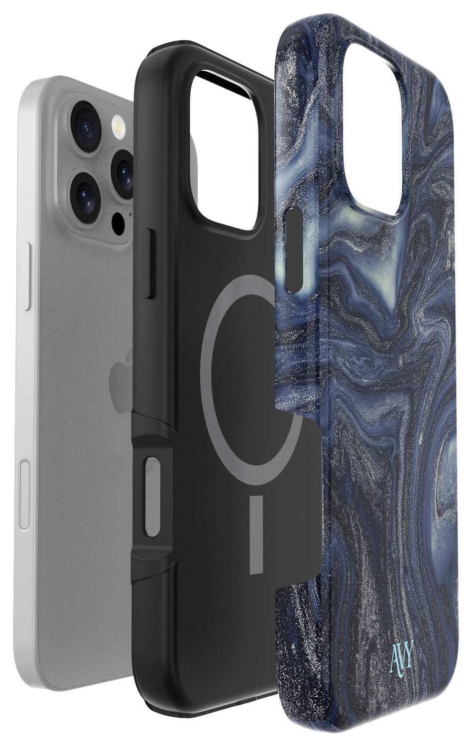 AVY Apple iPhone 16 Pro Max Hoesje MagSafe Back Cover Obscura Blue afbeelding 17