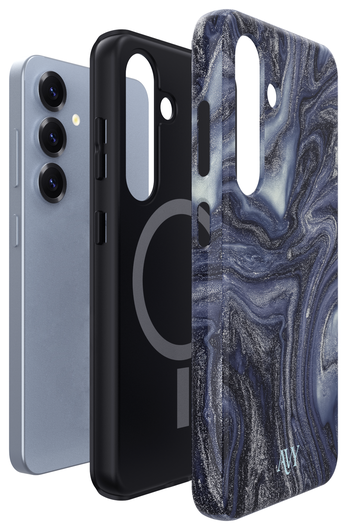 AVY Samsung Galaxy S24 Hoesje MagSafe Back Cover Obscura Blue afbeelding 15