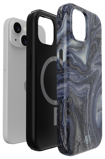 AVY Apple iPhone 14 / 13 Hoesje MagSafe Back Cover Obscura Blue afbeelding 15