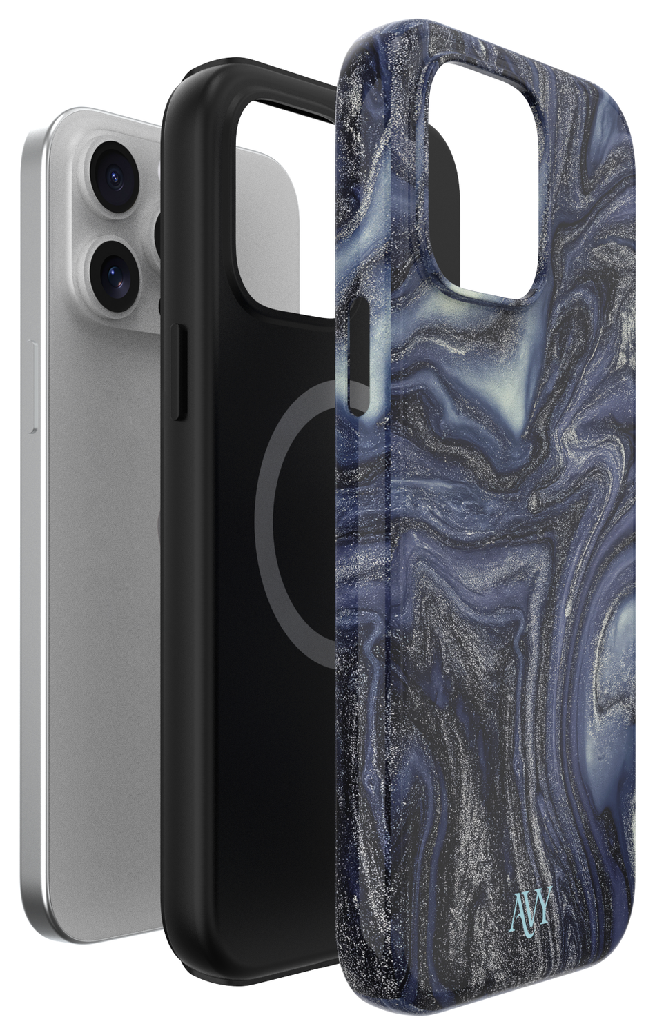 AVY Apple iPhone 14 Pro Hoesje MagSafe Back Cover Obscura Blue afbeelding 16