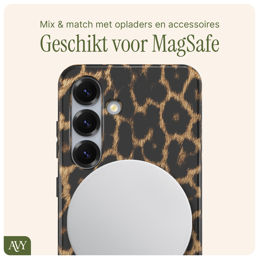 AVY Samsung Galaxy S24 Hoesje MagSafe Back Cover Panthera Chic afbeelding 7