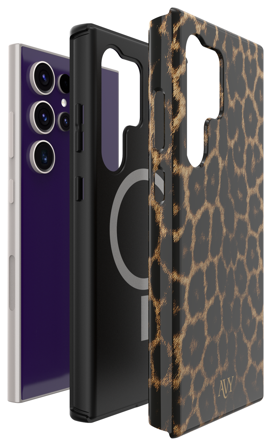 AVY Samsung Galaxy S24 Ultra Hoesje MagSafe Back Cover Panthera Chic afbeelding 11