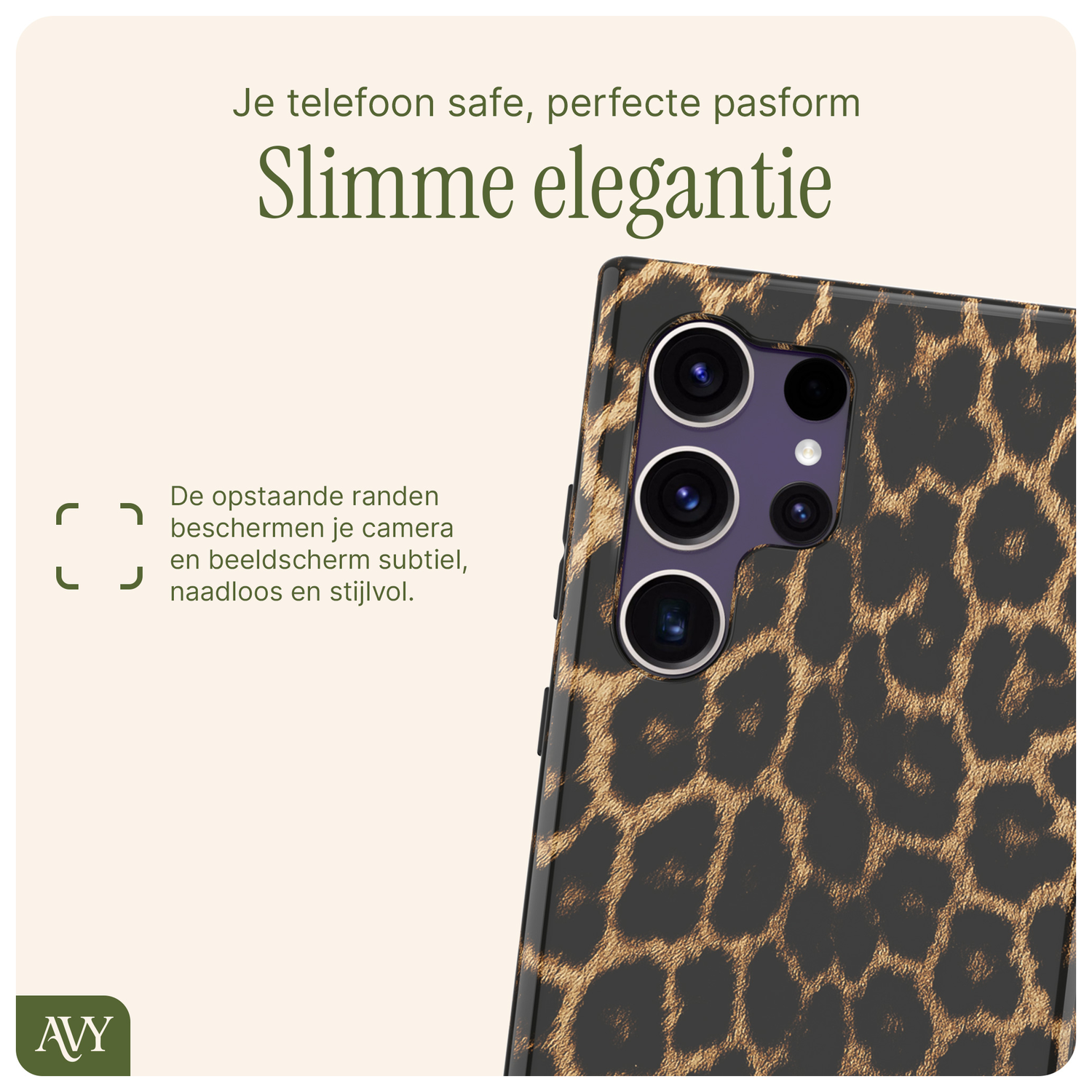 AVY Samsung Galaxy S24 Ultra Hoesje MagSafe Back Cover Panthera Chic afbeelding 6