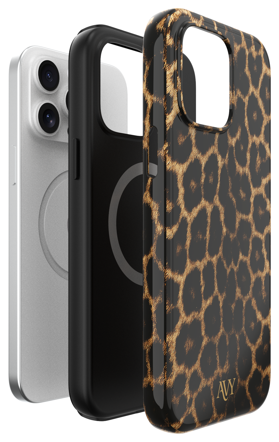 AVY Apple iPhone 15 Pro Max Hoesje MagSafe Back Cover Panthera Chic afbeelding 16