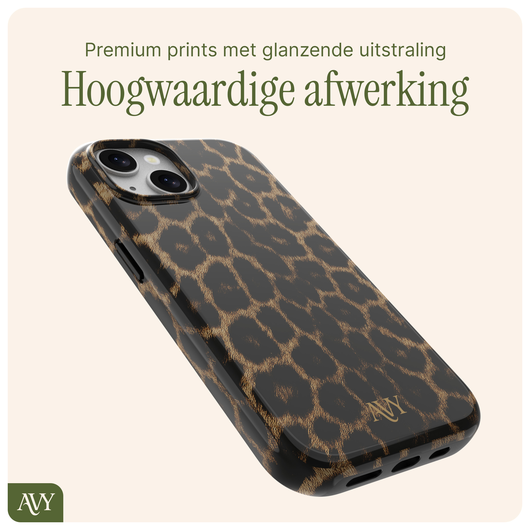 AVY Apple iPhone 14 / 13 Hoesje MagSafe Back Cover Panthera Chic afbeelding 11