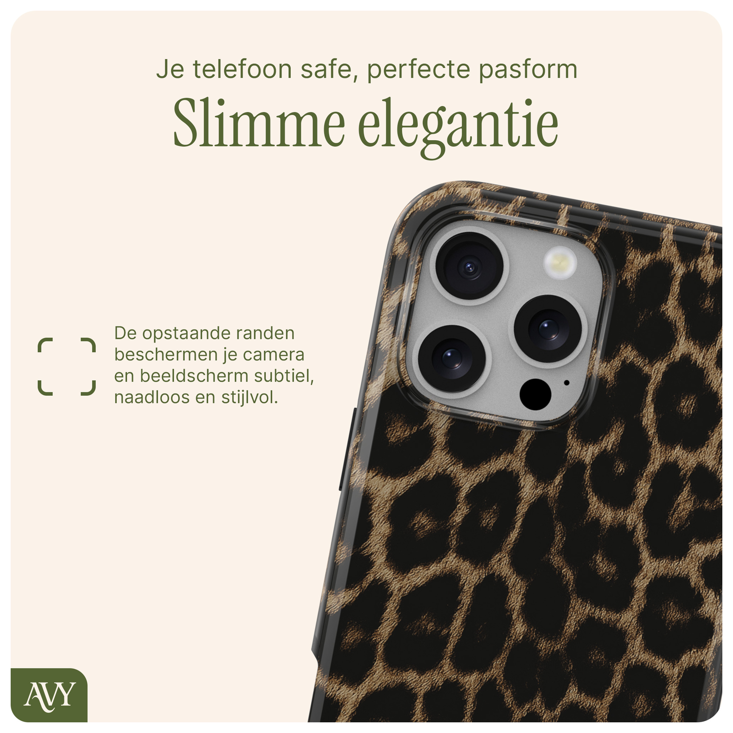AVY Apple iPhone 12 / 12 Pro Hoesje MagSafe Back Cover Panthera Chic afbeelding 8