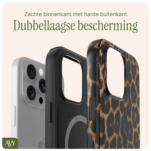 AVY Apple iPhone 12 / 12 Pro Hoesje MagSafe Back Cover Panthera Chic afbeelding 5
