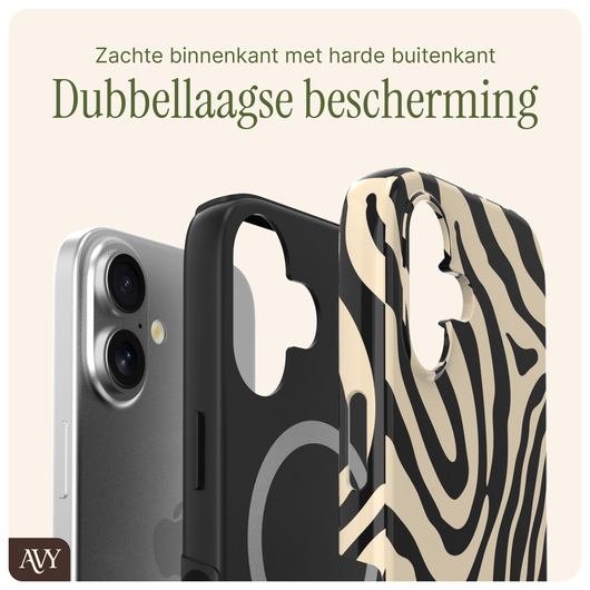 AVY Apple iPhone 17 Hoesje MagSafe Back Cover - Serengeti Zebra afbeelding 2