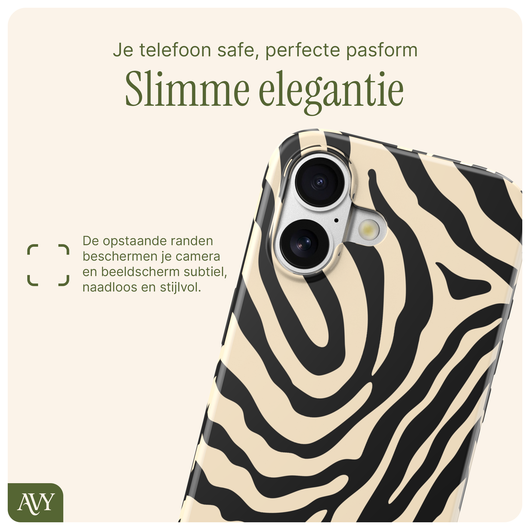 AVY Apple iPhone 17 Hoesje MagSafe Back Cover - Serengeti Zebra afbeelding 5