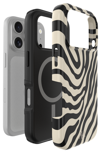 AVY Apple iPhone 17 Pro Max Hoesje MagSafe Back Cover - Serengeti Zebra afbeelding 7