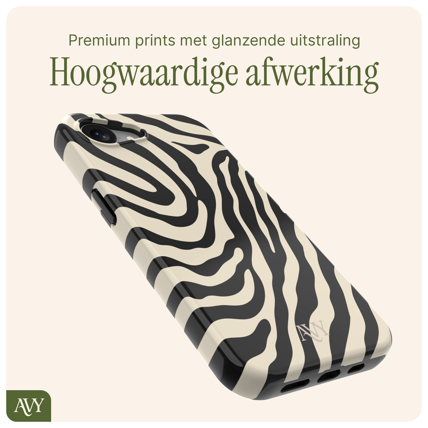 AVY Apple iPhone 16e Hoesje MagSafe Back Cover Serengeti Zebra afbeelding 9