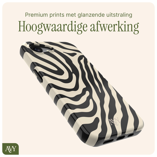 AVY Apple iPhone 16e Hoesje MagSafe Back Cover Serengeti Zebra afbeelding 9
